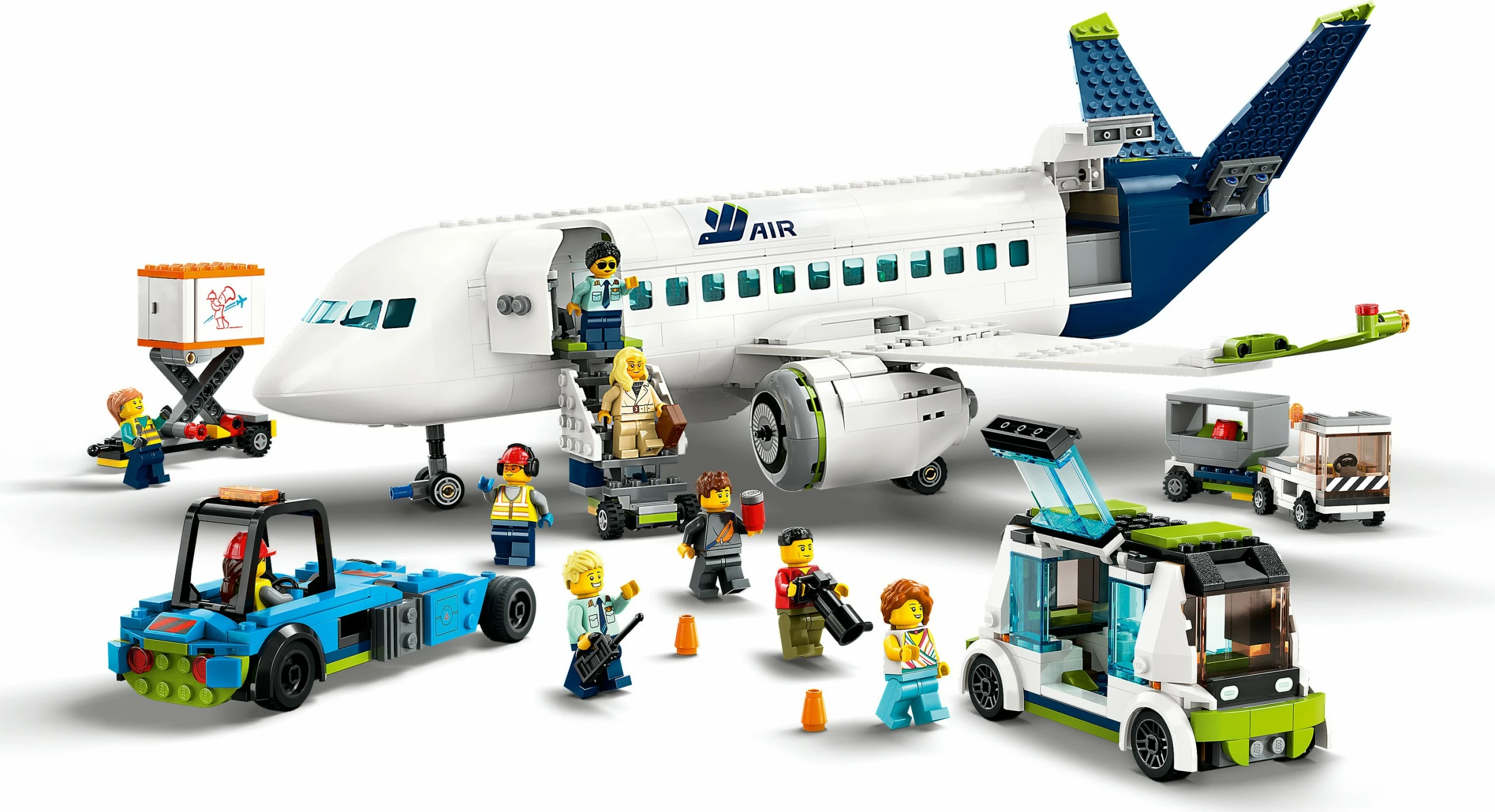 Set gradnje potniškega letala LEGO City, 913 kosa, večbarven