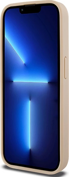 Ovitek z mono šahovnim vzorcem in tiskanimi črtami za iPhone 15 Pro Max, DKNY, rožnat