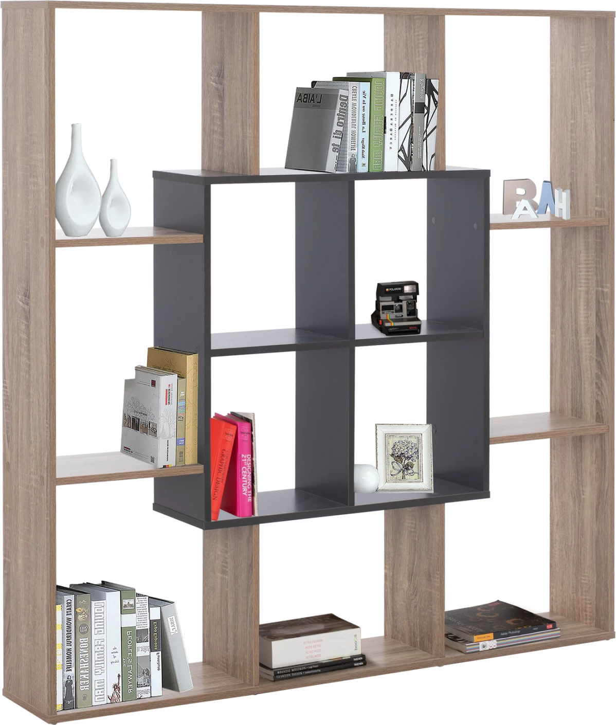 Knjižna omara Brody FH8771.02 136X22X136 siva