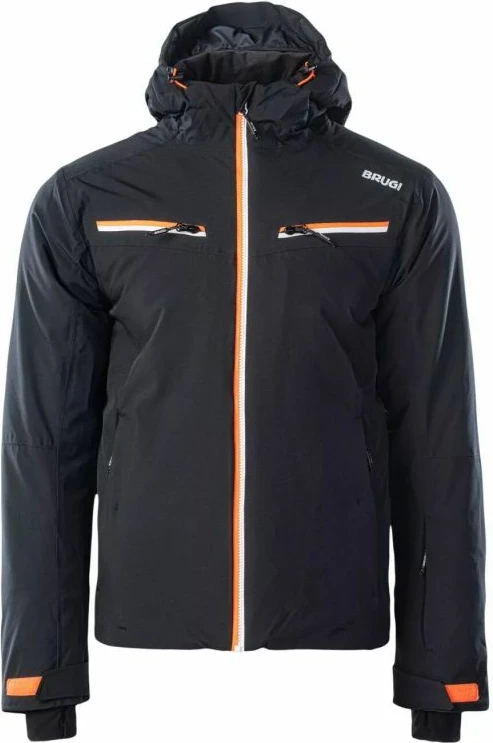 Izolirana jakna Brugi za moške, črno-oranžna