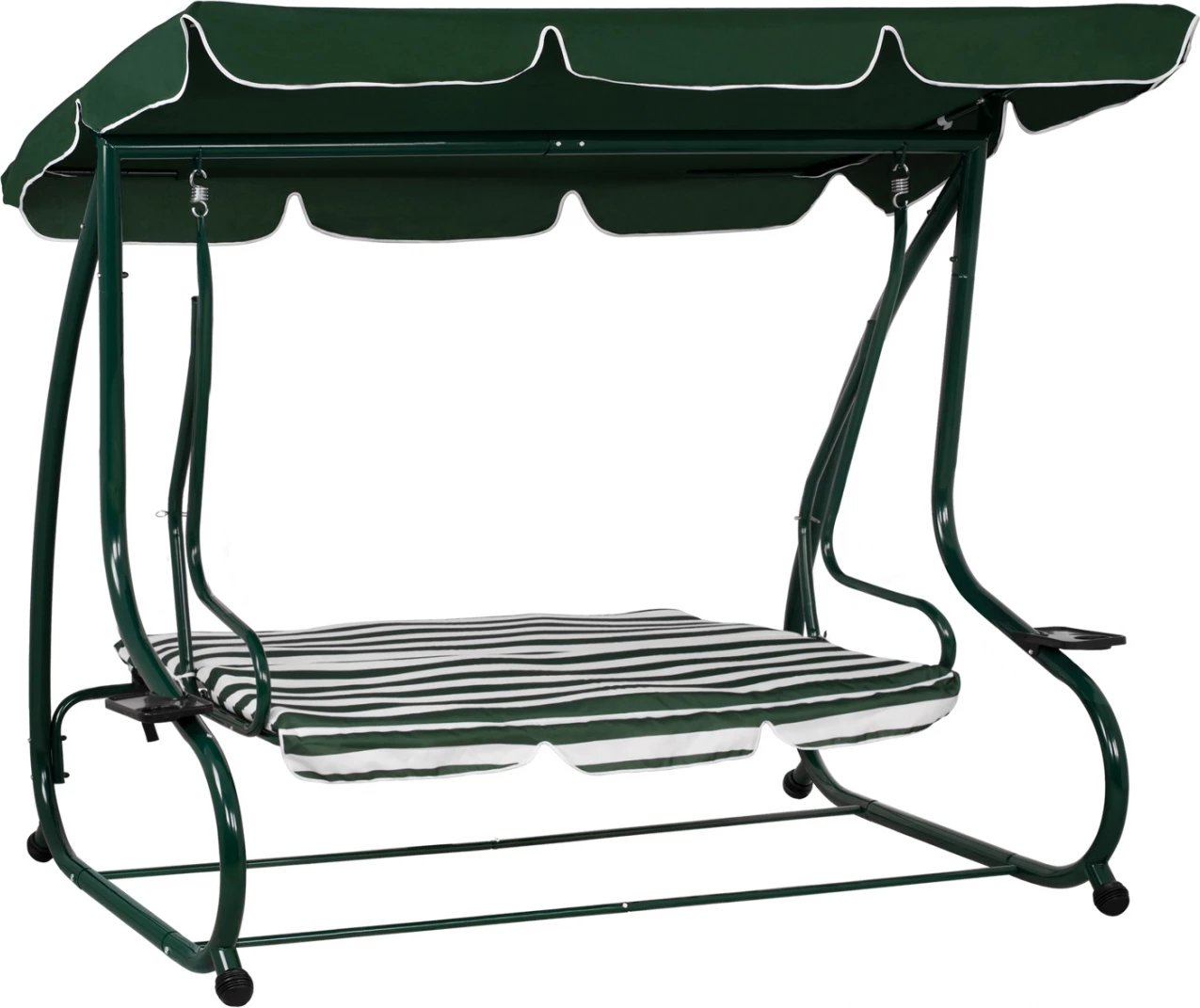 3-sedežna gugalnica postelja FH5050.01 Zelena/Bela 211x117x175 cm