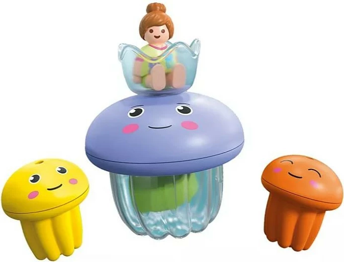 Komplet vodnih igrač, Playmobil Junior Aqua 71439, pisana družina meduz, 9 kosov