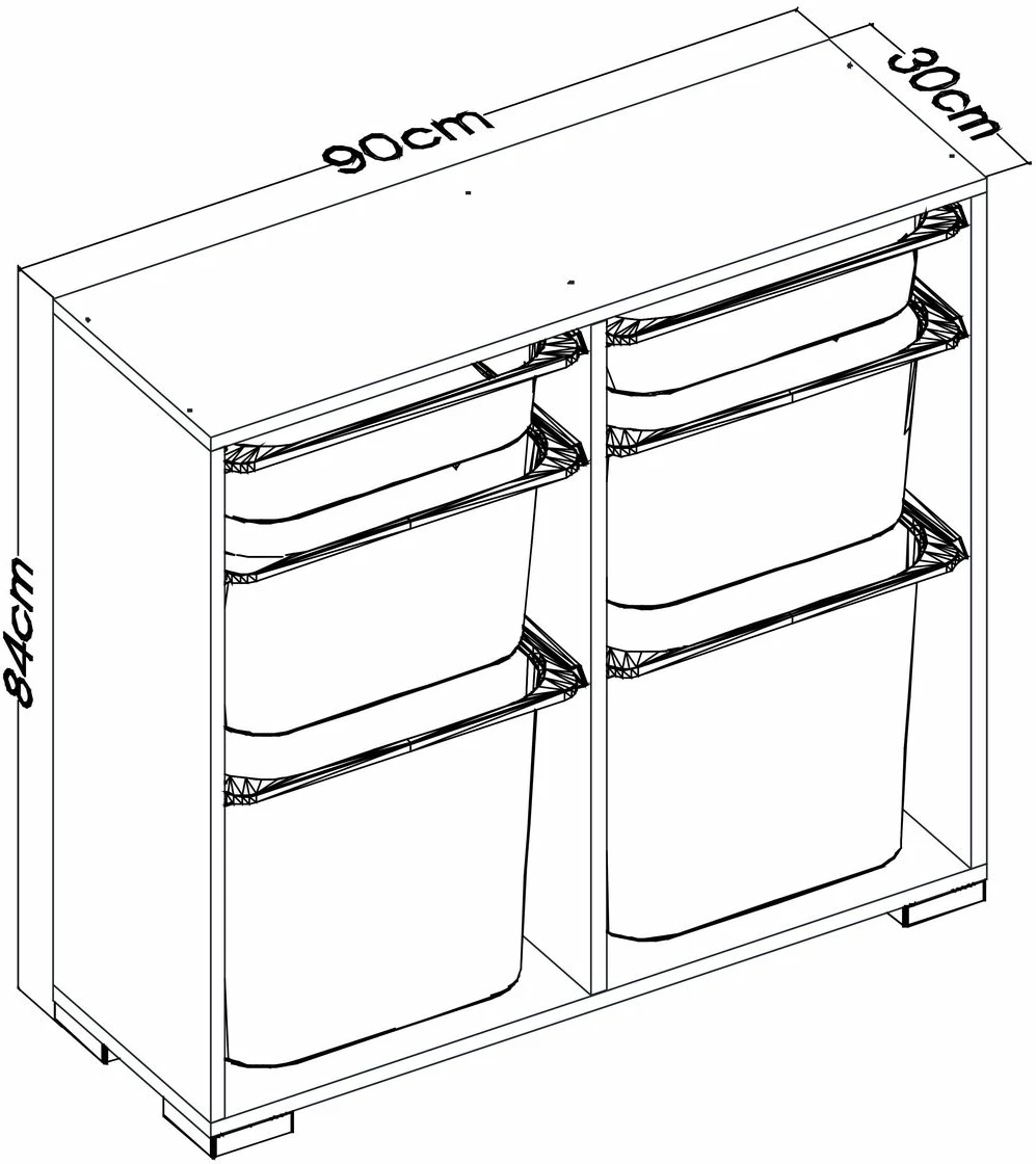 Večnamenska omara Carla, bela