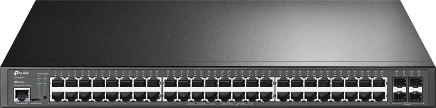 Stikalo 48 Gigabit RJ45 vrat, 4 SFP reže, PoE, črn, TP-Link TL-SG3452P
