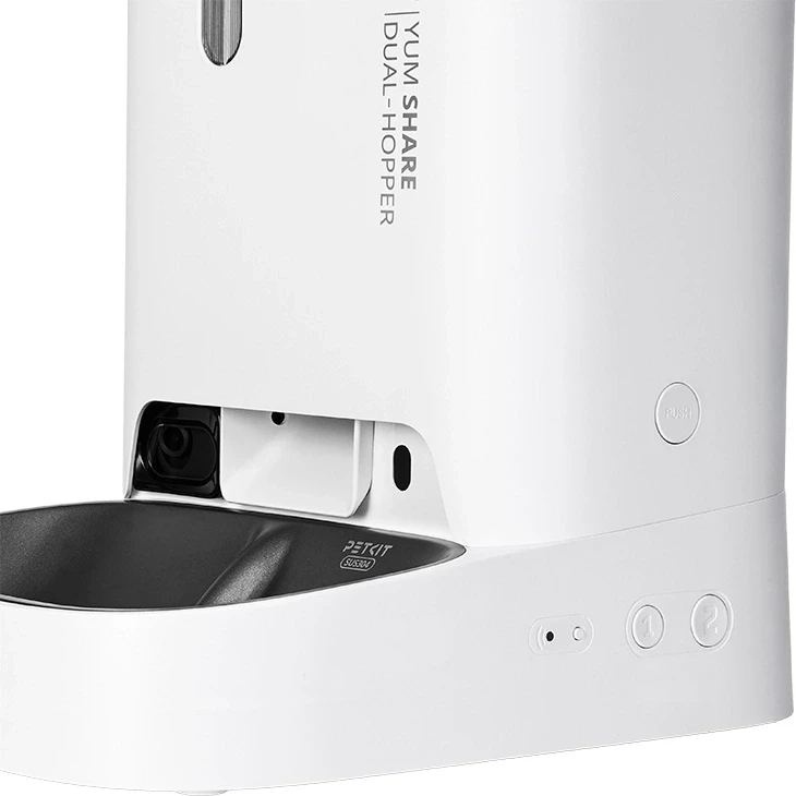 Pametni podajalnik hrane PetKit Yumshare Dual Hopper, 5 L, z kamero, bel