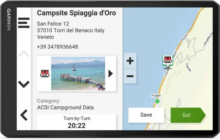 Navigacijska naprava, Garmin 1095, 32 GB, zaslon 10,1", črna