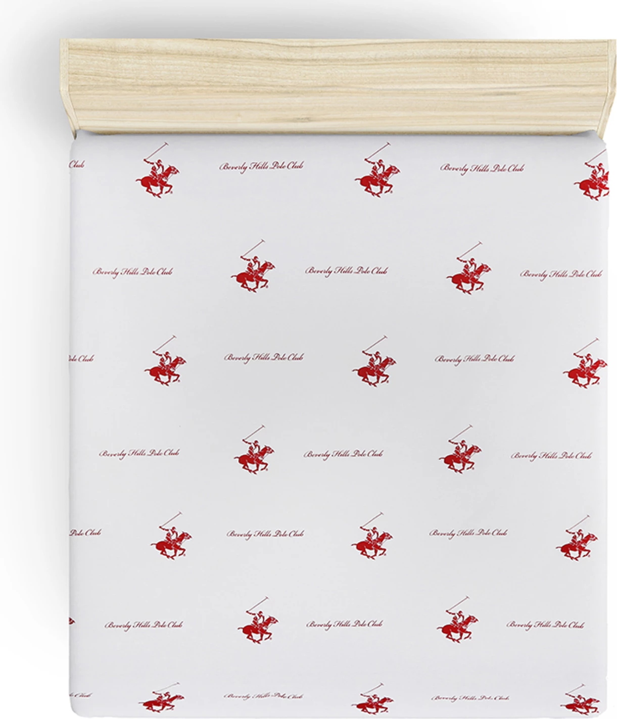 Ravna rjuha Beverly Hills Polo Club FH12031.01 bela rdeča 180x240 cm. 176BHP1103