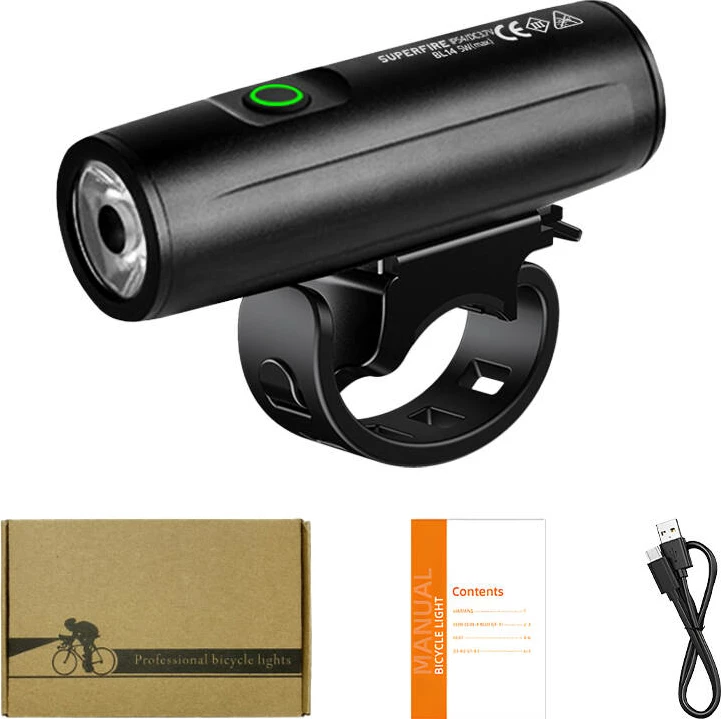 Svetilka za kolo Superfire BL14, 400 lumnov, IP54, črna