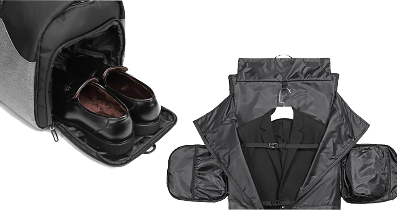 Potovalna torba 45 L z vlažnim žepom, Wozinsky Premium, črna