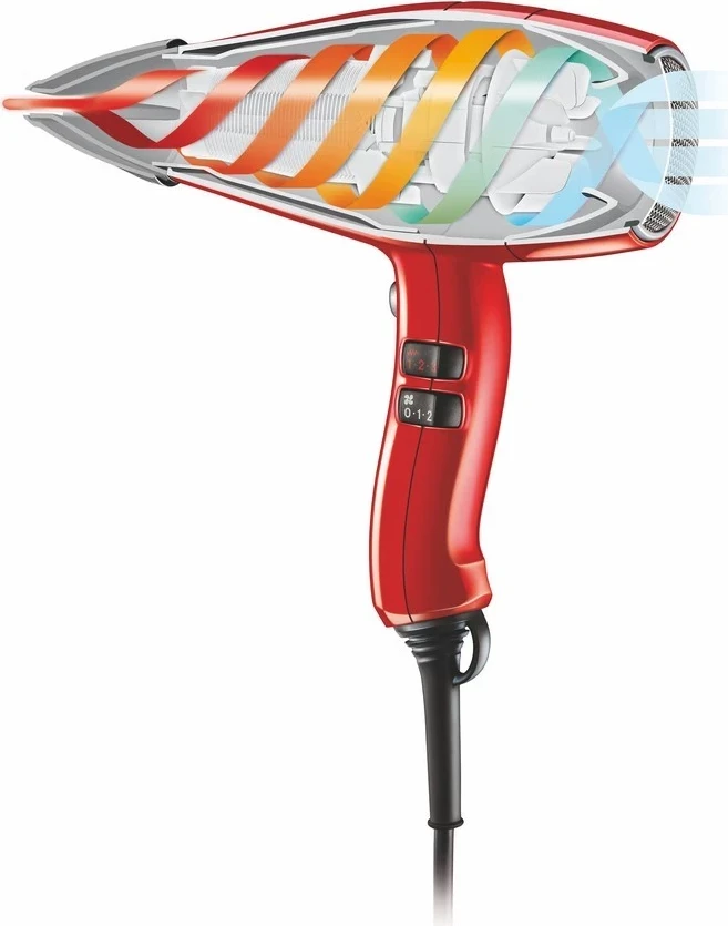 Sušilnik za lase Valera Swiss Silent Jet 8500 Ionic, rdeč