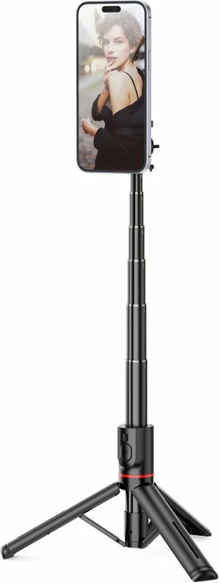 Selfie palica s trinožcem Tech-Protect L06S, Bluetooth, MagSafe, 82 cm, črna