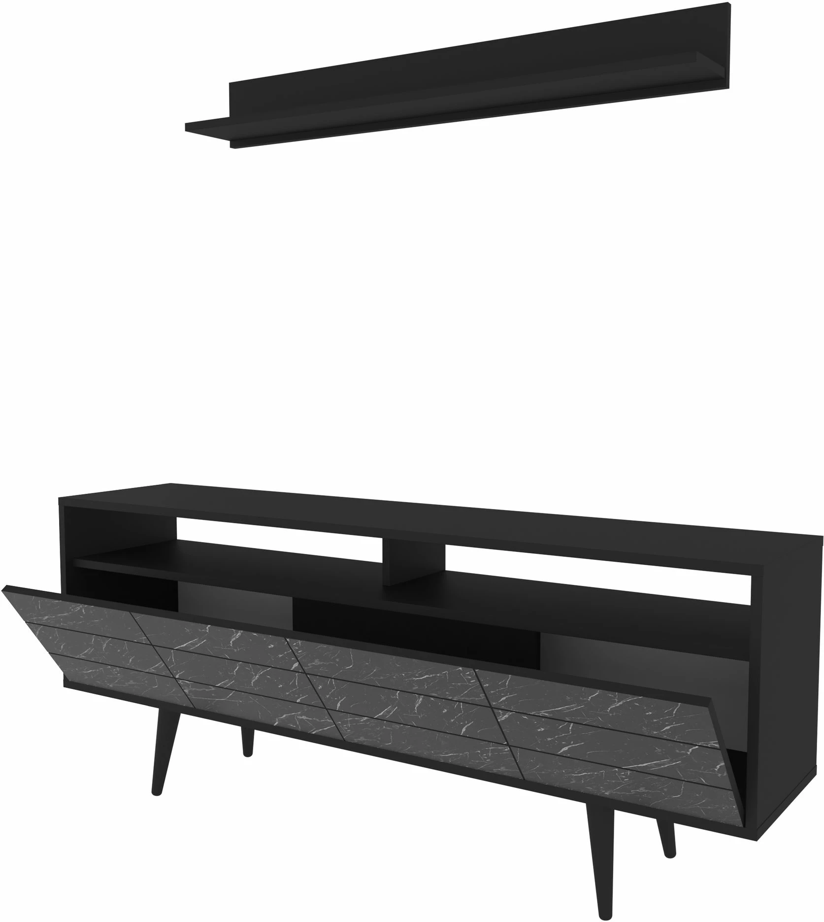 Komoda za TV Skye Decor, Ola, črna