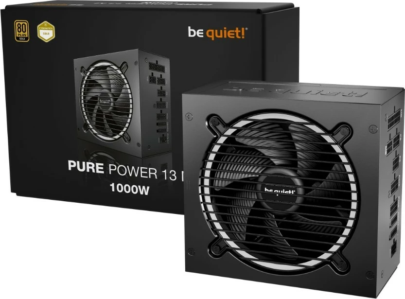 Napajalnik be quiet! Pure Power 13 M, 1000W, ATX 3.1, 80 PLUS Gold, modularen, črn