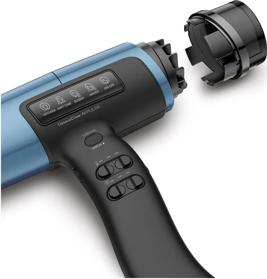 Sušilnik za lase GeniusCare AI Pulse, Valera, 2400 W, ionizacija, LCD zaslon, moder