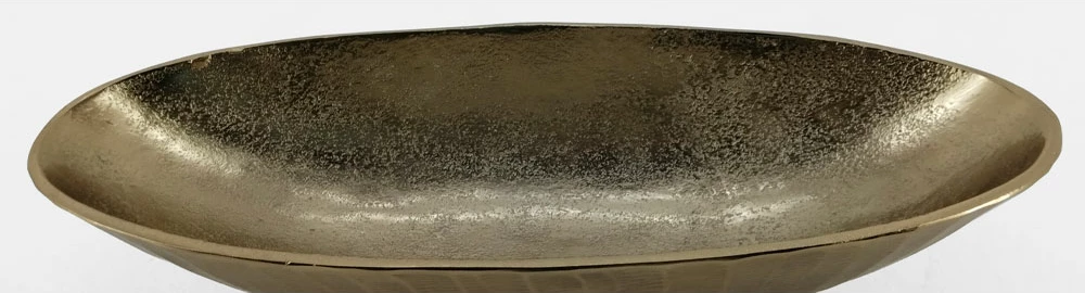 Dekorativna posoda CIOTO, aluminij, zlata, 43x18x9 cm