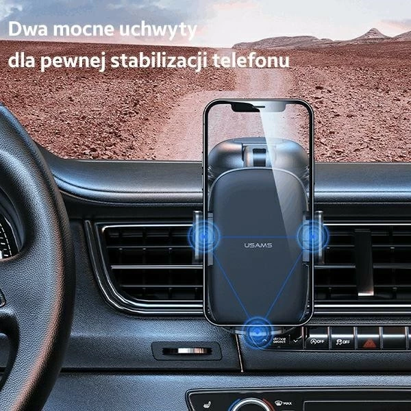 Držalo za telefon za avto USAMS US-ZJ063, črno
