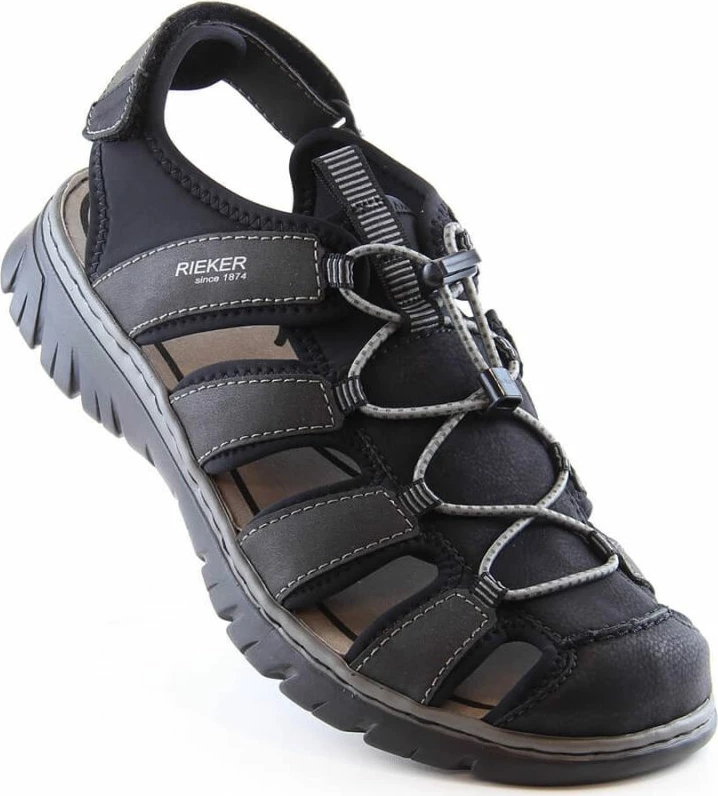 Sandali za moške Rieker, črni