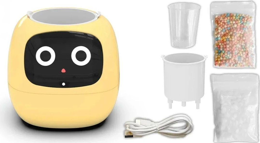 Samozalivalna vaza PlantsIO IVY, rumena