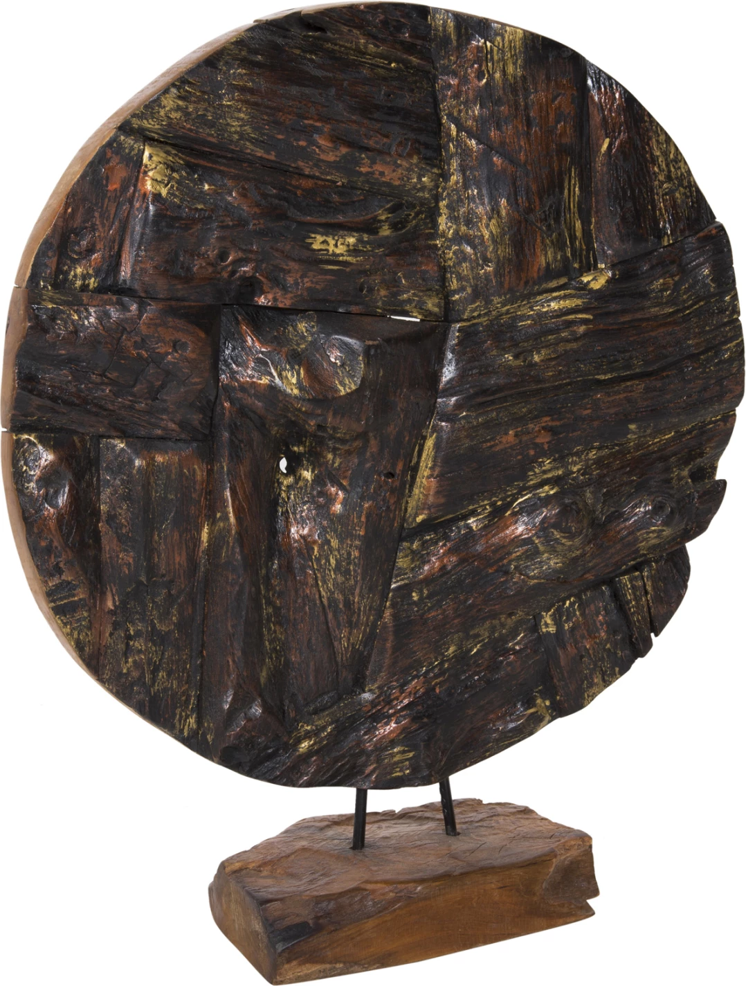 Namizna dekoracija FH7718 iz masivnega tikovega lesa naravna 50x15x64H