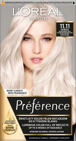 Barva za lase L'Oreal Paris Preference 11.11 Venice za ženske, 1 kos