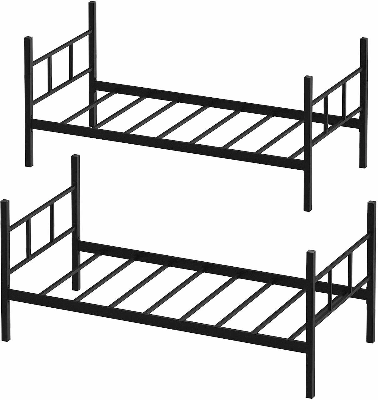 Mornarska otroška postelja, 100% kovinska, črna, Skye Decor Defne, 90x190