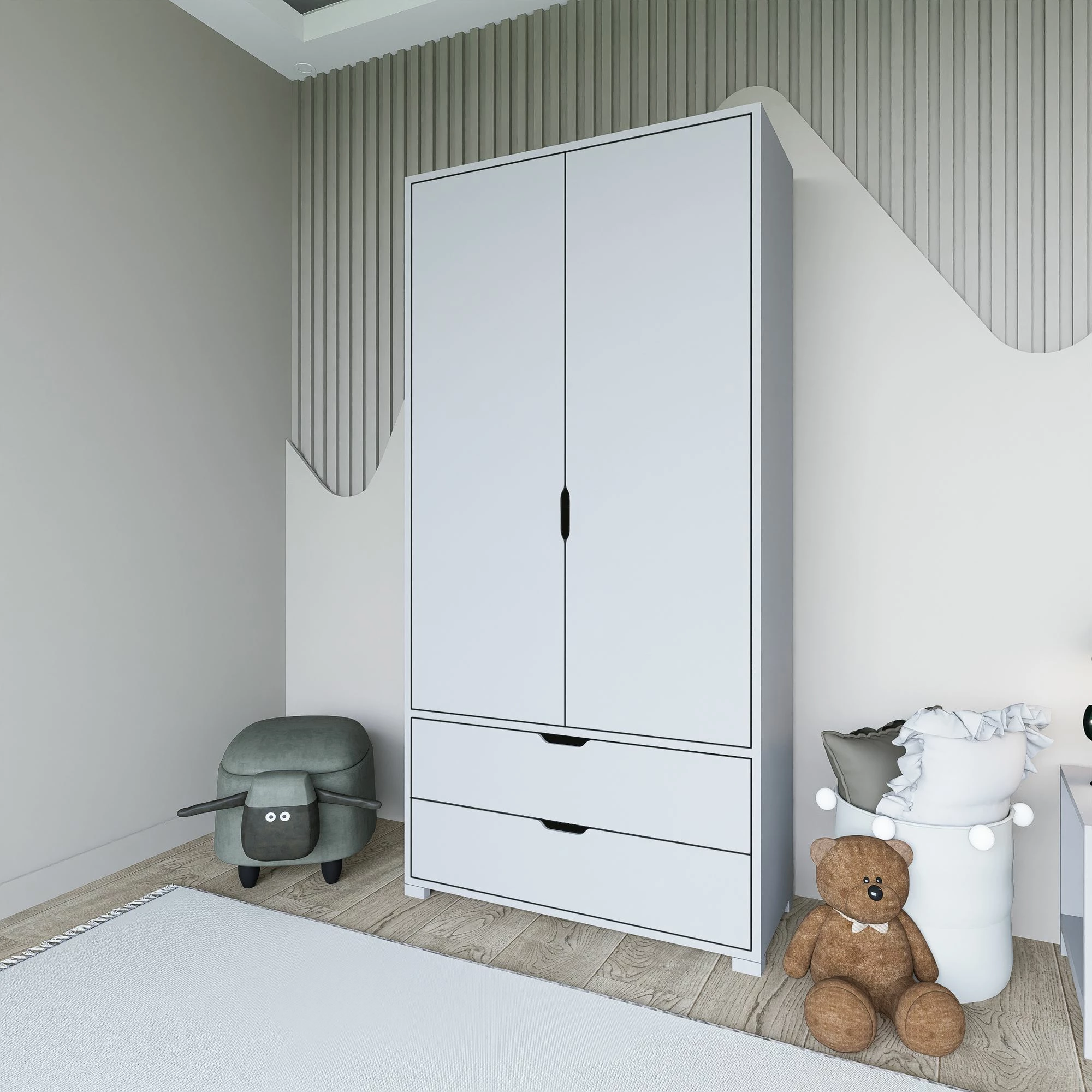 Omara Skye Decor, bela, 90 cm, 1600-016