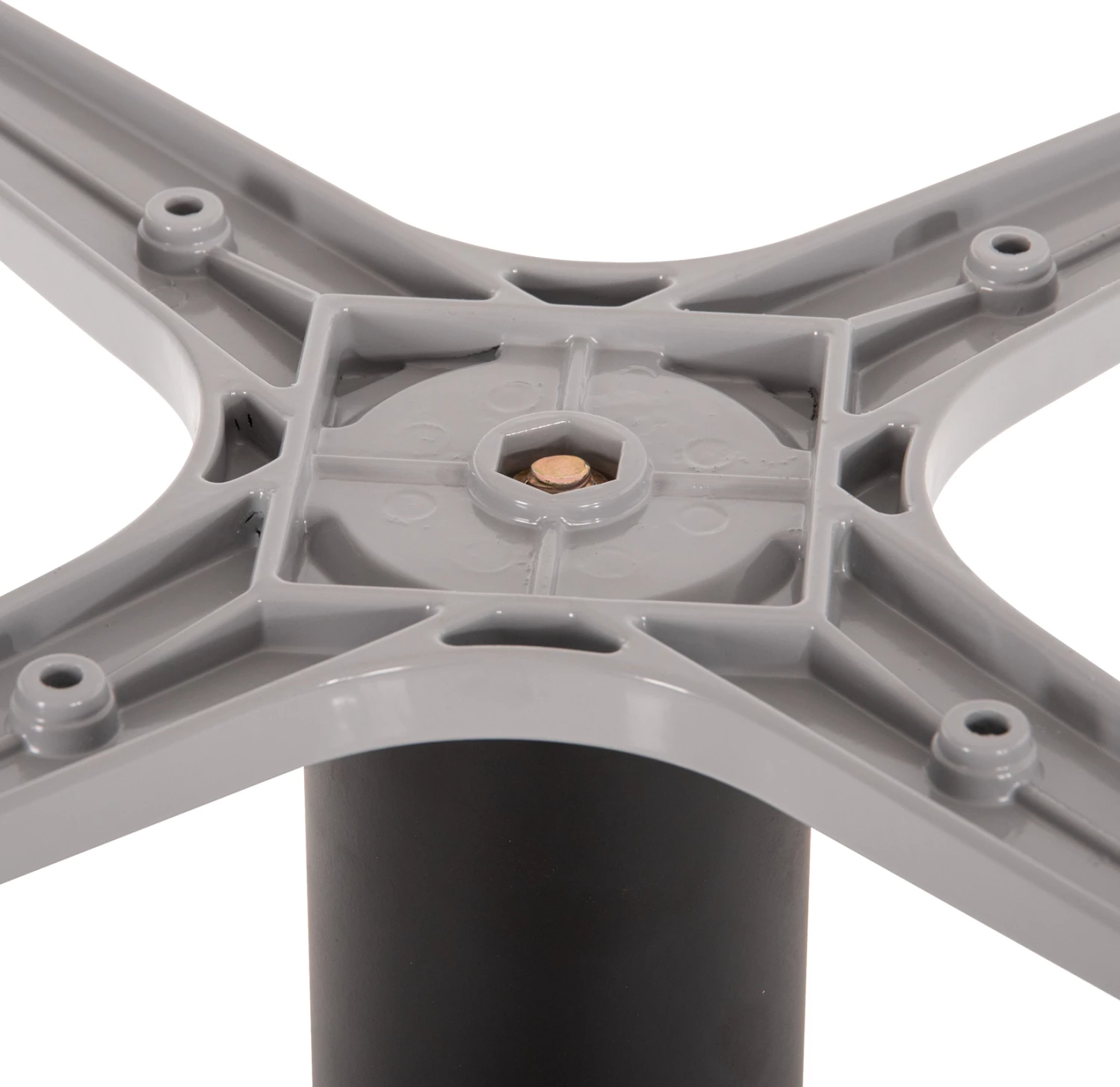 Okrogla aluminijasta osnova za mizo FH476.01 v mat črni barvi 48x48cm križ Φ45Χ73Hcm