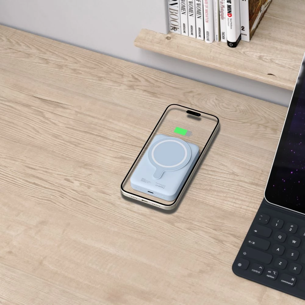 Powerbank 10000mAh MagSafe, Tech-Protect LifeMag PB11, USB-C, moder modro