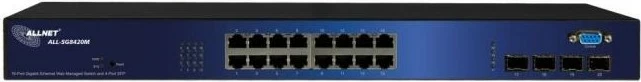 Layer 2 upravljan preklopnik ALLNET ALL-SG8420M, Gigabit Ethernet, za montažo v 19" rack