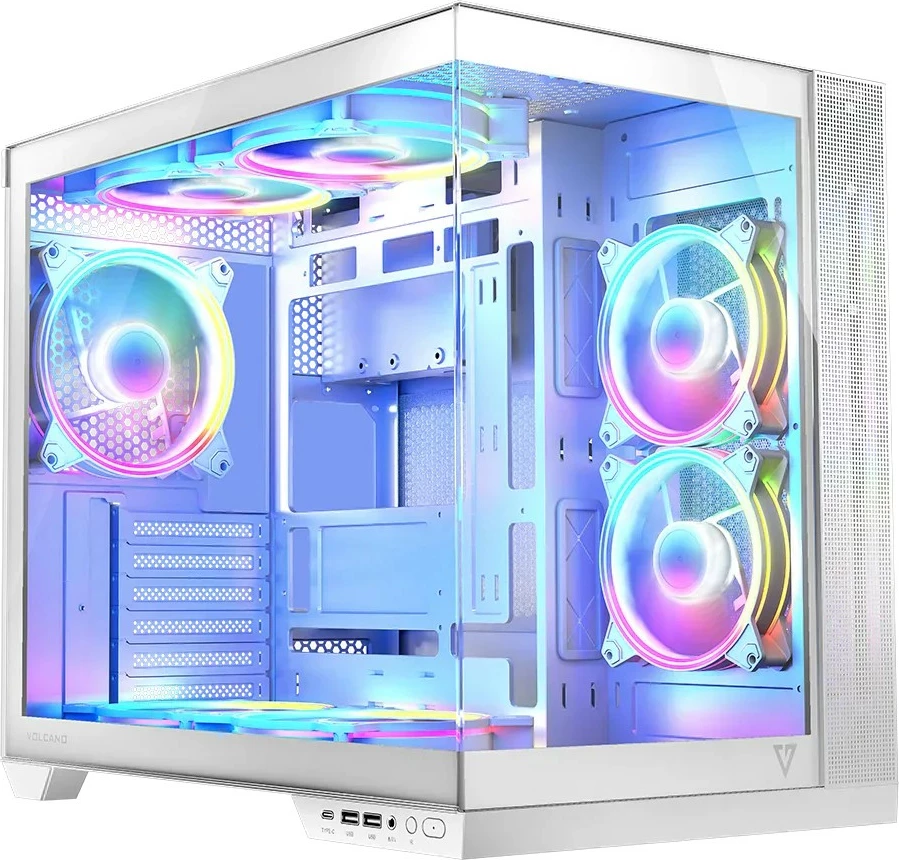 Računalniško ohišje MODECOM Volcano Panorama APEX ARGB 7F Midi, belo
