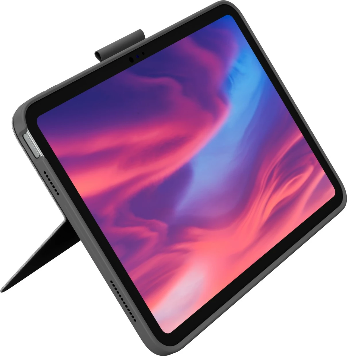 Torbica z tipkovnico Logitech Combo Touch, QWERTZ, nemščina, z drsno ploščico, siva