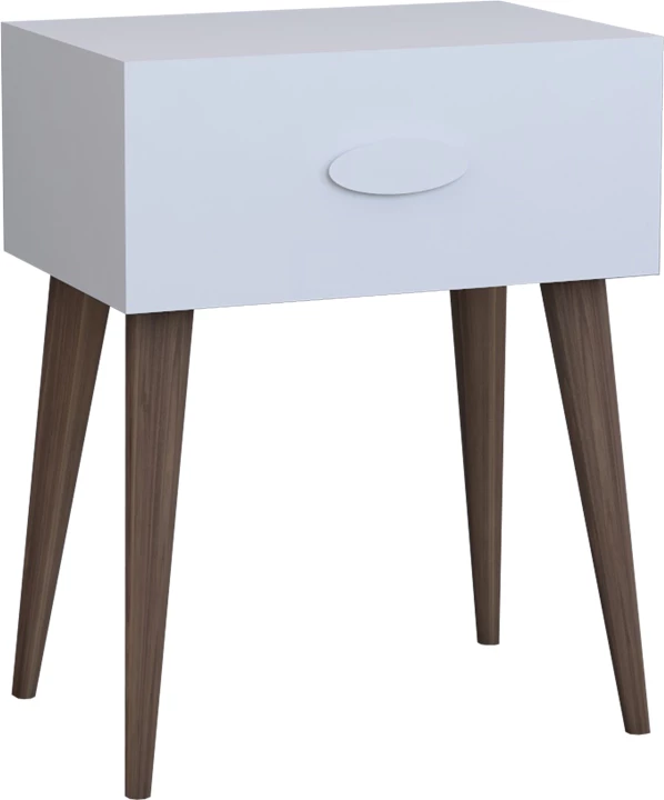 Nočna omarica Laber, melamin bela, 45x30x57,5 cm