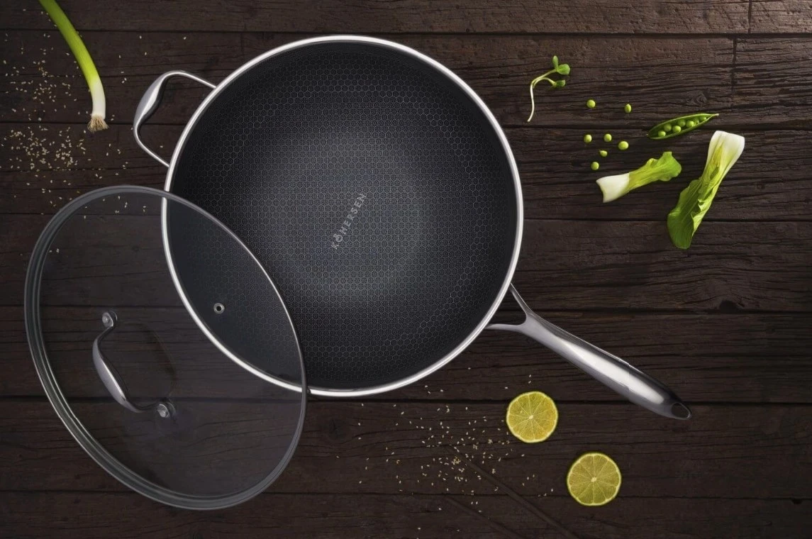 Wok Kohersen Black Cube, 32 cm