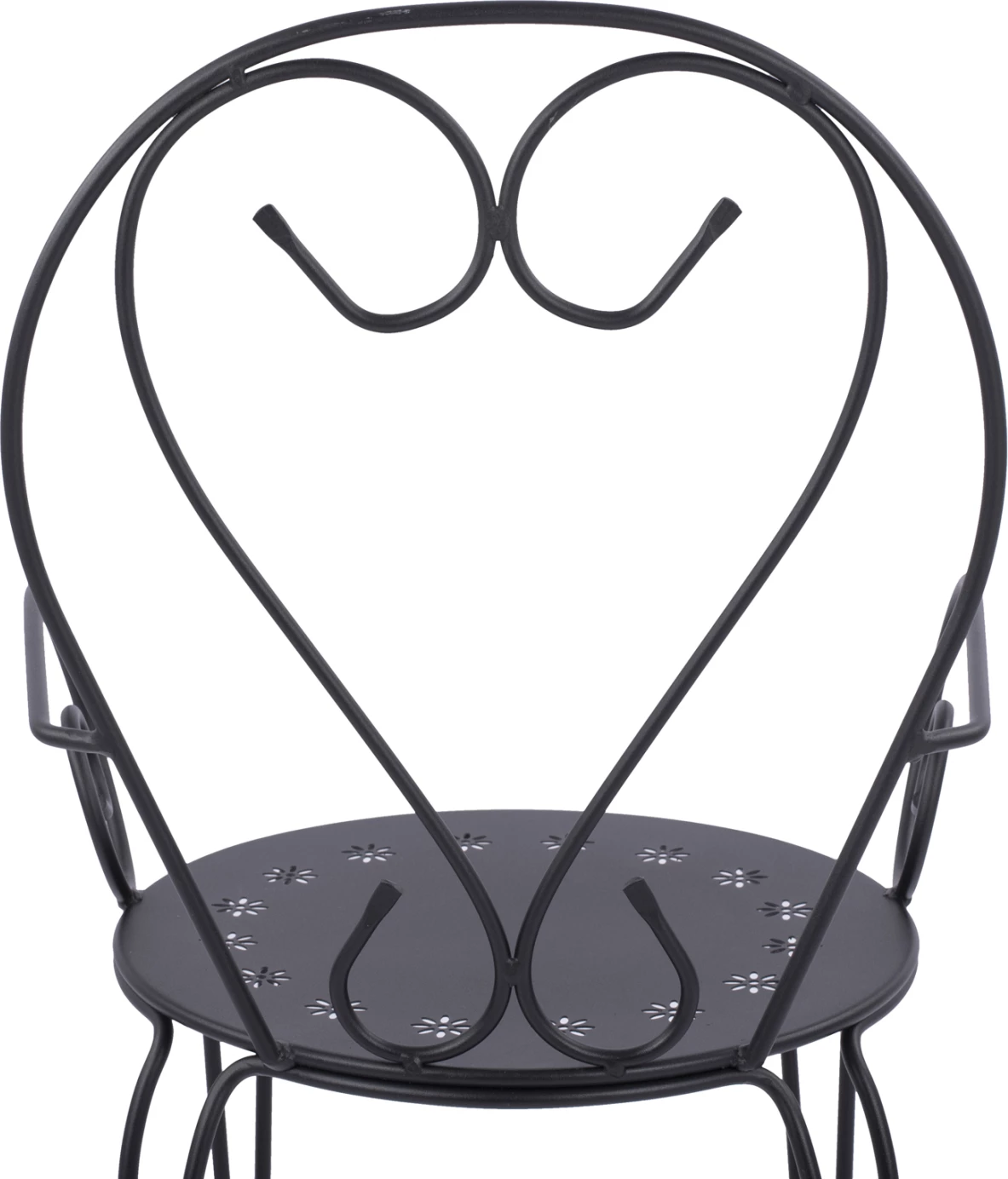 Kovinski naslanjač Amore črne barve FH5008.11 49x48x90 cm