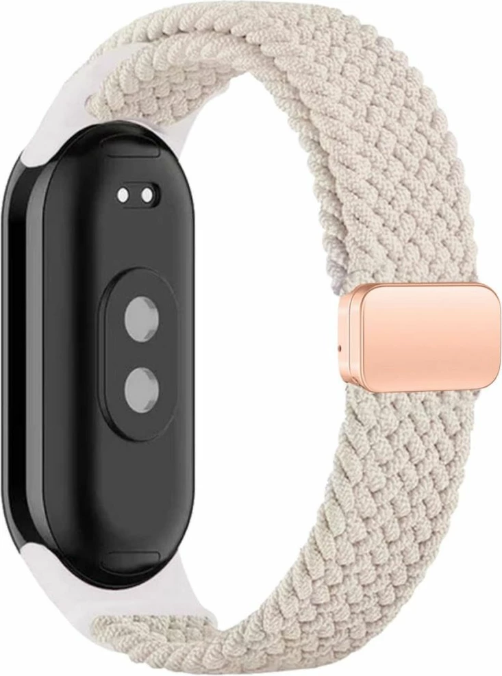 Najlonski pašček za pametno uro, Tech‑Protect NylonMag za Xiaomi Smart Band 8/9/NFC, bež