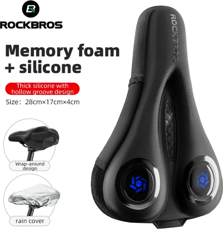 Prevleka sedeža za kolo z zaščito pred dežjem Rockbros LF044BL, črna in modra