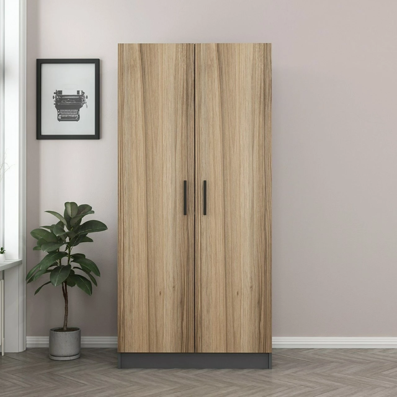 Omara Skye Decor, antracit in hrast, 210 cm