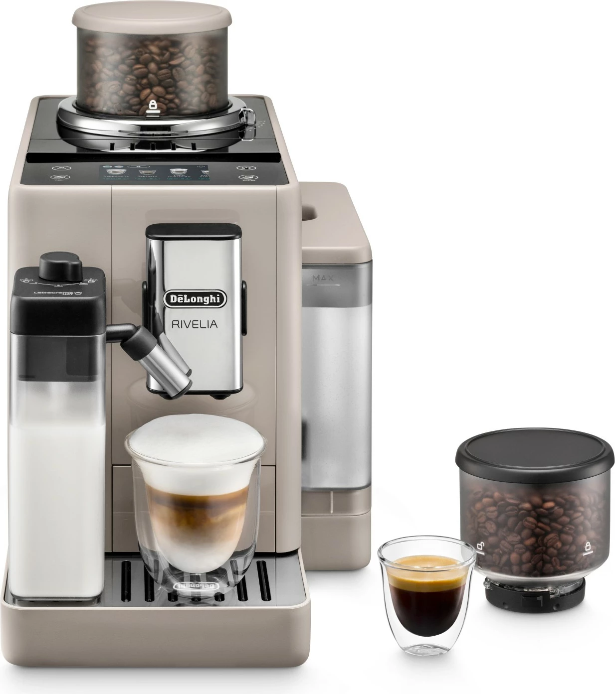 Aparat za kavo DeLonghi Rivelia, avtomatski, 1,4 L, bež