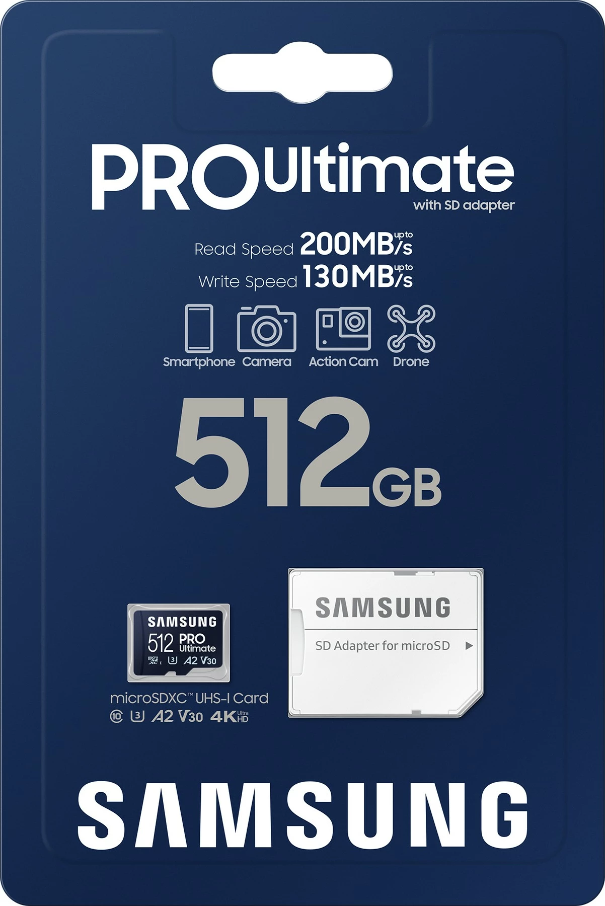 Kartica za pomnilnik Samsung MB-MY512S, 512 GB, MicroSDXC, UHS-I, modra