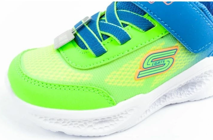 Superge z LED lučmi, Skechers S Lights Jr 401495N/BLLM, modro-zelene
