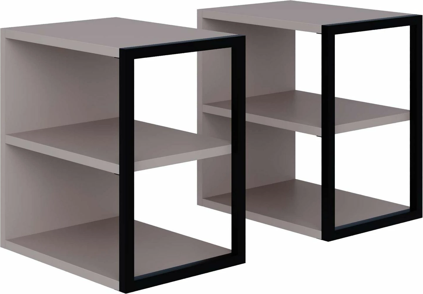 Set stranskih miz, svetlo moka, 2 kosa, Skye Decor