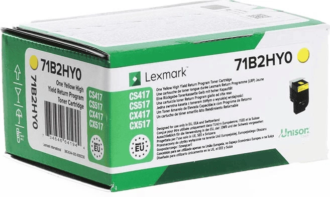 Toner kartuša visoka zmogljivost 3500 strani, Lexmark 71B2HY0, rumena