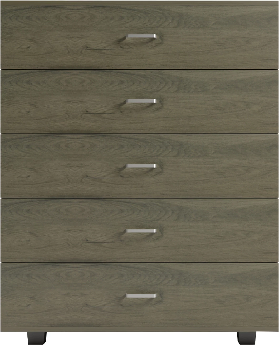 Komoda s petimi predali THORG FH8995.05 - melamin v temno olivni barvi 80Χ40Χ100Hcm