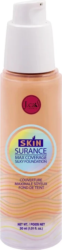 Podlaga za obraz z visokim prekrivanjem, J.Cat Beauty Skinsurance Max Coverage Silky Foundation 108 Buff, 30 ml
