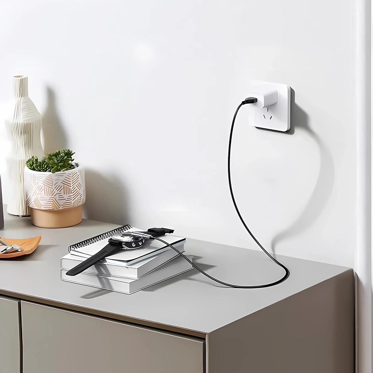 Adapter USB-C za Garmin pametno uro Wozinsky WAYGS1, siva