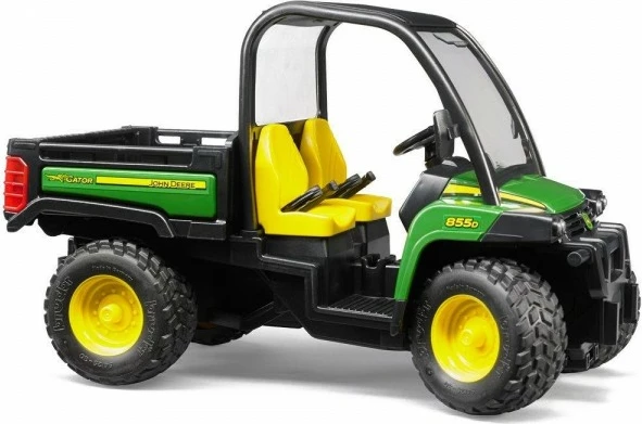 Igrača tovorno vozilo BRUDER John Deere Gator 855D, 1:16, črno/zelena/rumena