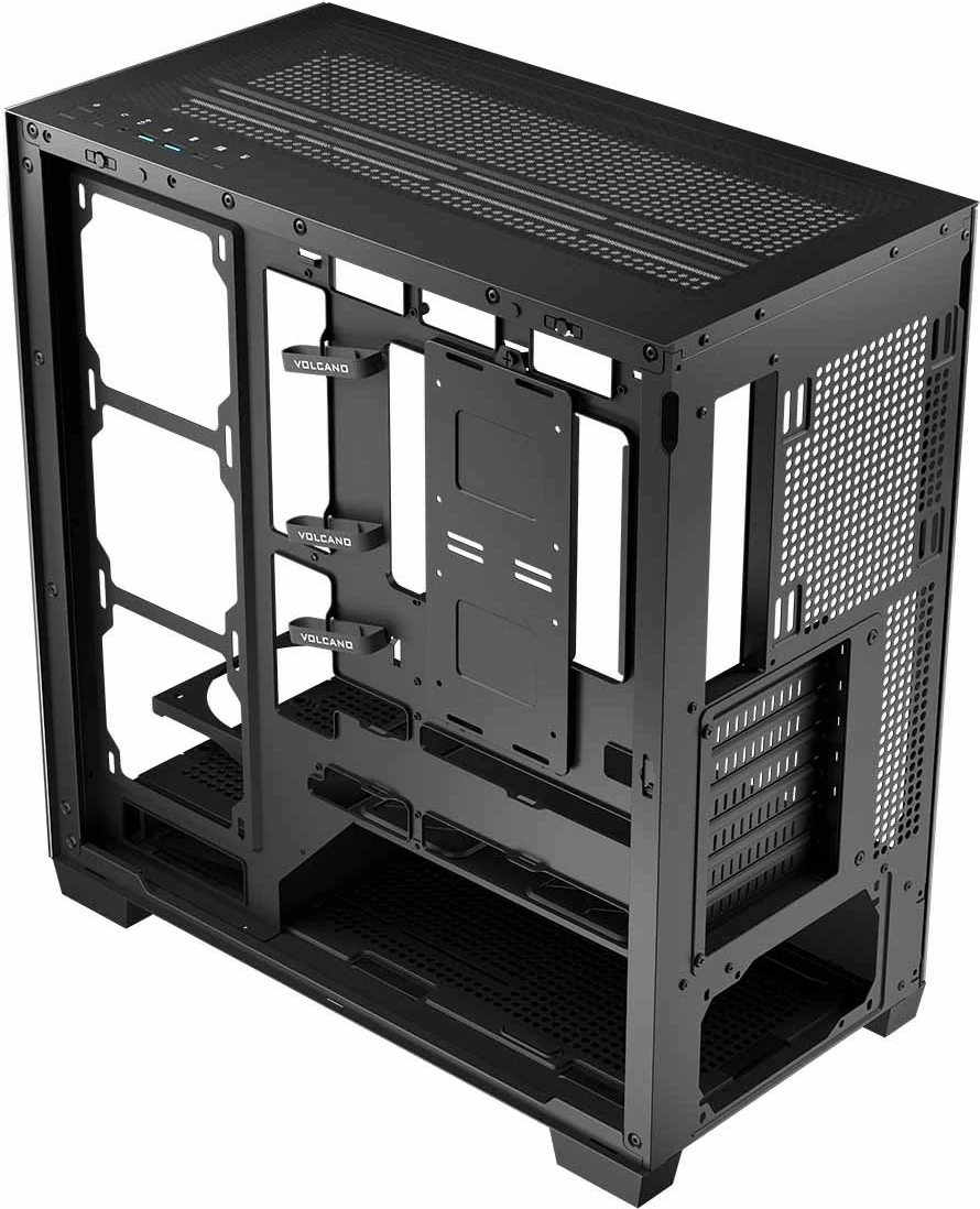 Računalniško ohišje MODECOM STELLAR NF ARGB 10, Midi Tower, ATX, kaljeno steklo, črn