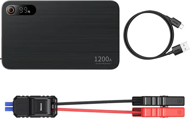 Prenosni zaganjalnik Super Energy Pro+ 1200A, 12000 mAh, črn - Baseus