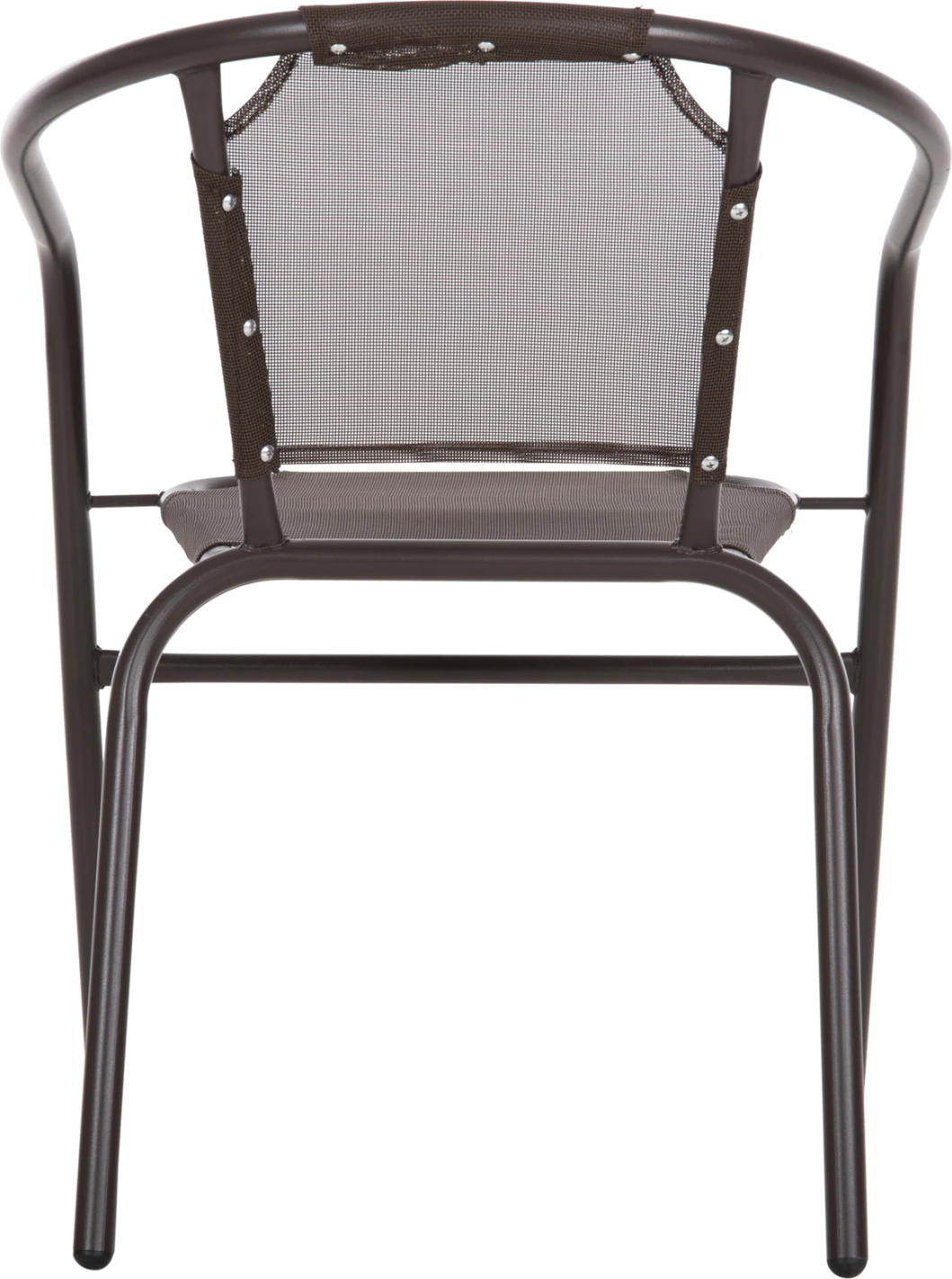 Vrtni naslanjač LEDAN FH5977.02 kovina in tekstilen v rjavi barvi 55x58x72H cm