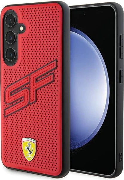 Ovitek za telefon Ferrari Big SF Perforated za Samsung Galaxy S24, rdeč